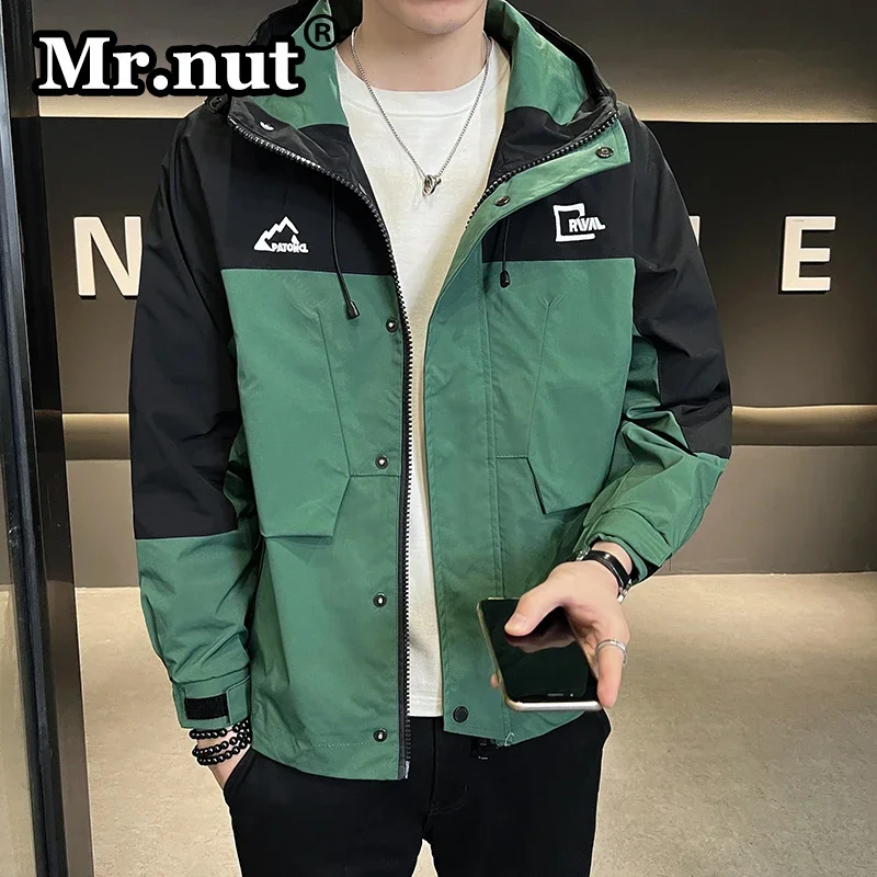 

Mr.nut Popular Outdoor Jackets Spring Autumn Casual Hooded Long-sleeved Jacket Windbreak Camping Sports Male Coat High-Quality