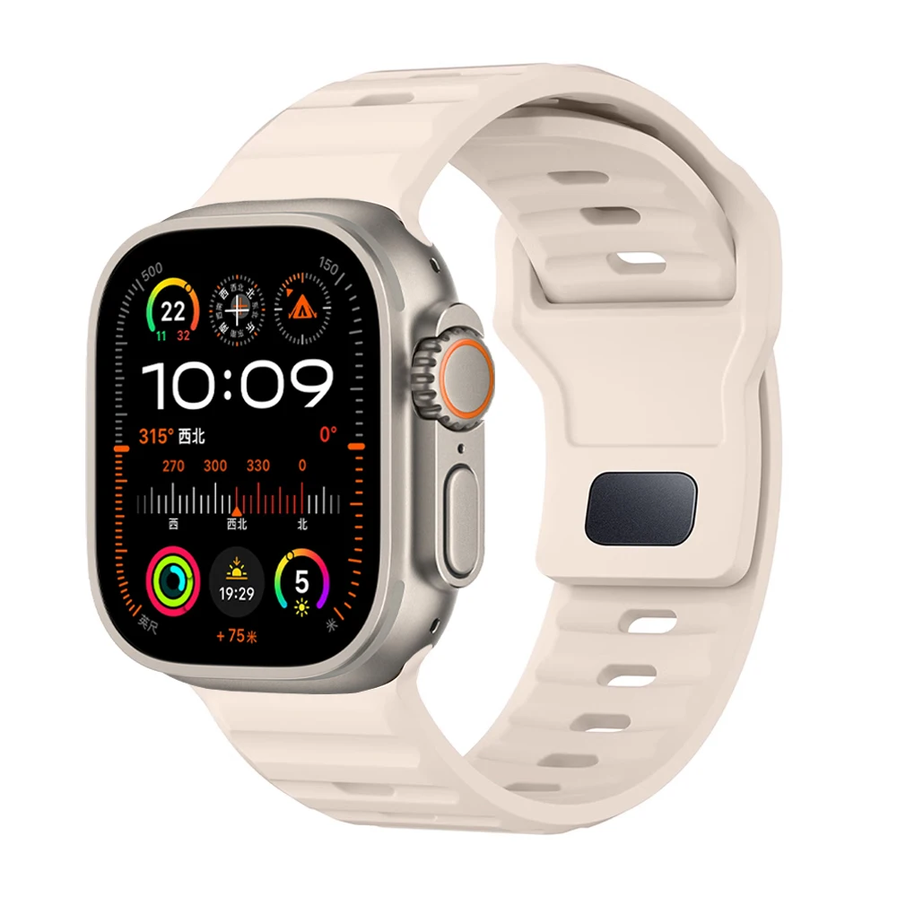 Silikonarmband für Apple Watch 44mm 49mm 40mm 45mm 42mm 46mm Armband iWatch Serie 12 11 9 8 7 6 SE 10 Ultra 3 4 2