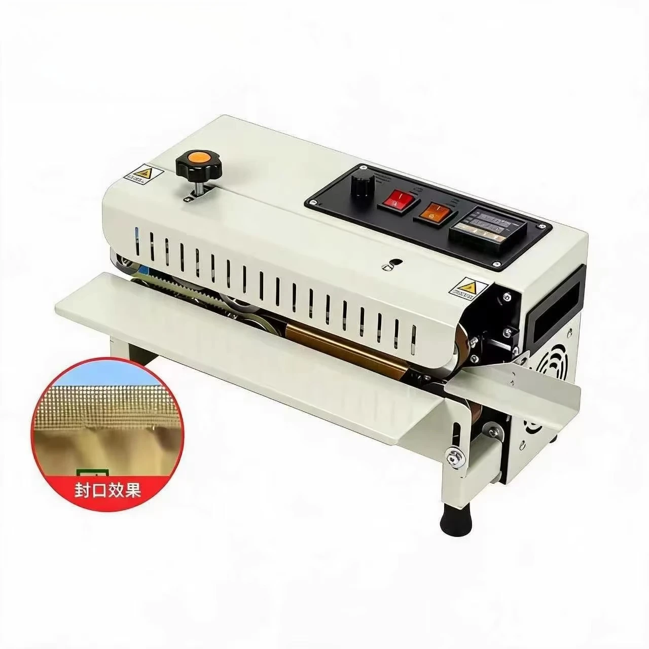 Horizontal continuous heat sealing machine FR-400 automatic bag sealing machine, suitable for plastic aluminum foil bags