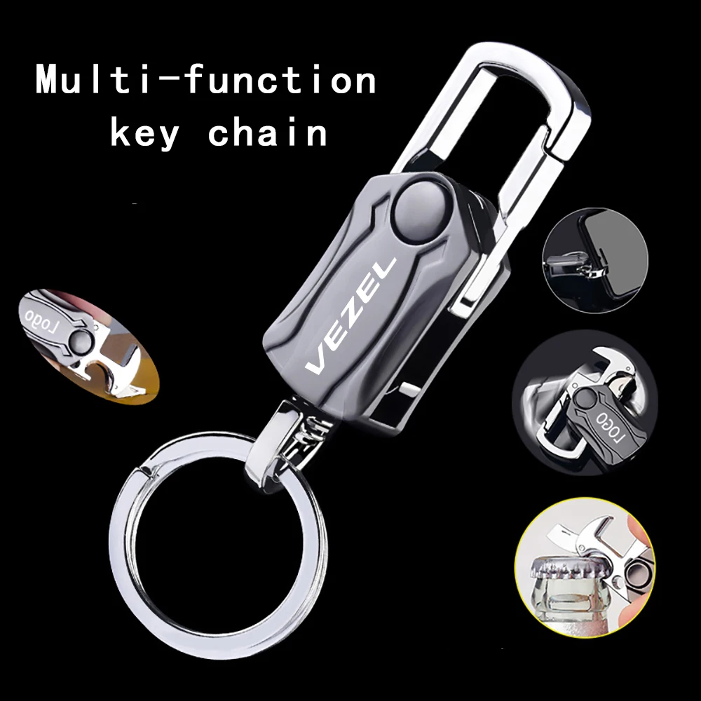 For HONDA ACCORD city Vezel CRV FIT Vtec DOHC Pilot TYPE R Modulo Insight Vezel Favorit keychain leather keychain metal gift