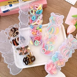 4 Box Colorful Hair Accessories set Girls Hair ties Hairclips Gift Box Cute small size hair rubber bands Baby Hairpins Headwear