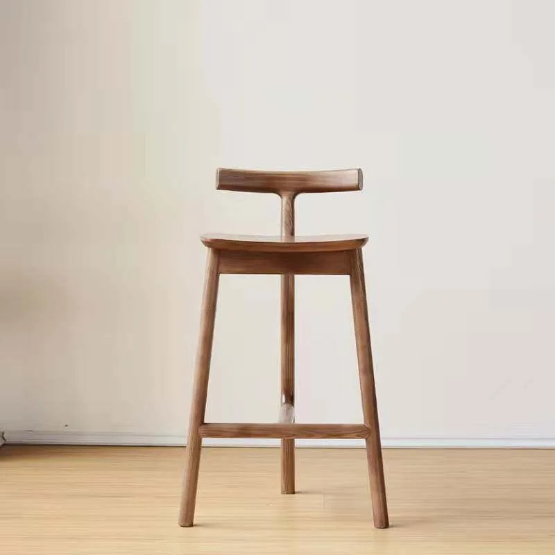 

Wooden Minimalist Bar Stools Salon Party Events Cheap Interior Fashion Dining Chairs Large Bancos De Bar Ornaments Home Decor