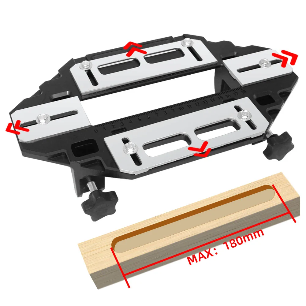 Door Hinge Template Hole Guide Jig Woodworking Hole Opener Positioning Slot Locator Door Cabinet Jamb Router  Hinge Installation