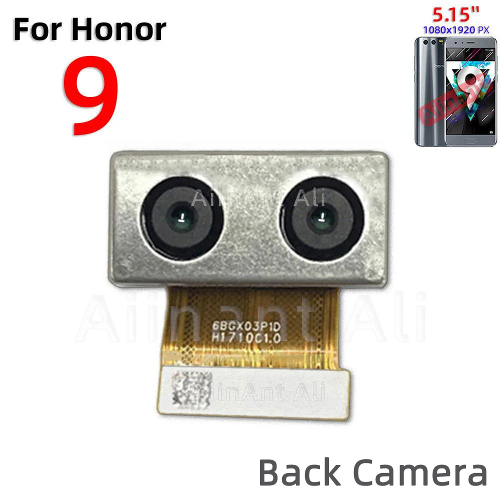 AiinAnt Front Camera For Huawei Honor 9 9A 9C 9N 9i 9x Lite Pro Rear Main Back Camera Module Flex Cable Phone Spare Parts