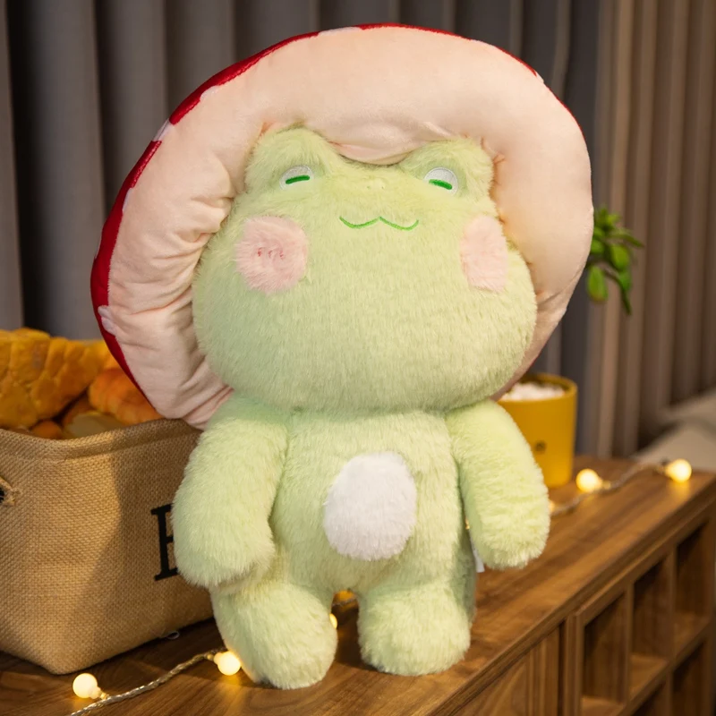 

Creative Mushroom Frog Plush Toy Cute Lonely Frogs Stuffed Animal Toy Lovely Healing Doll Kawaii Soft Pillow for Girls Kids Gift