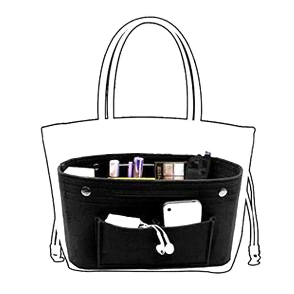 Bolsa de inserción de fieltro para Longchamp Le Pliage, organizador de bolsa suave, bolso interior, bolso de mano, monedero