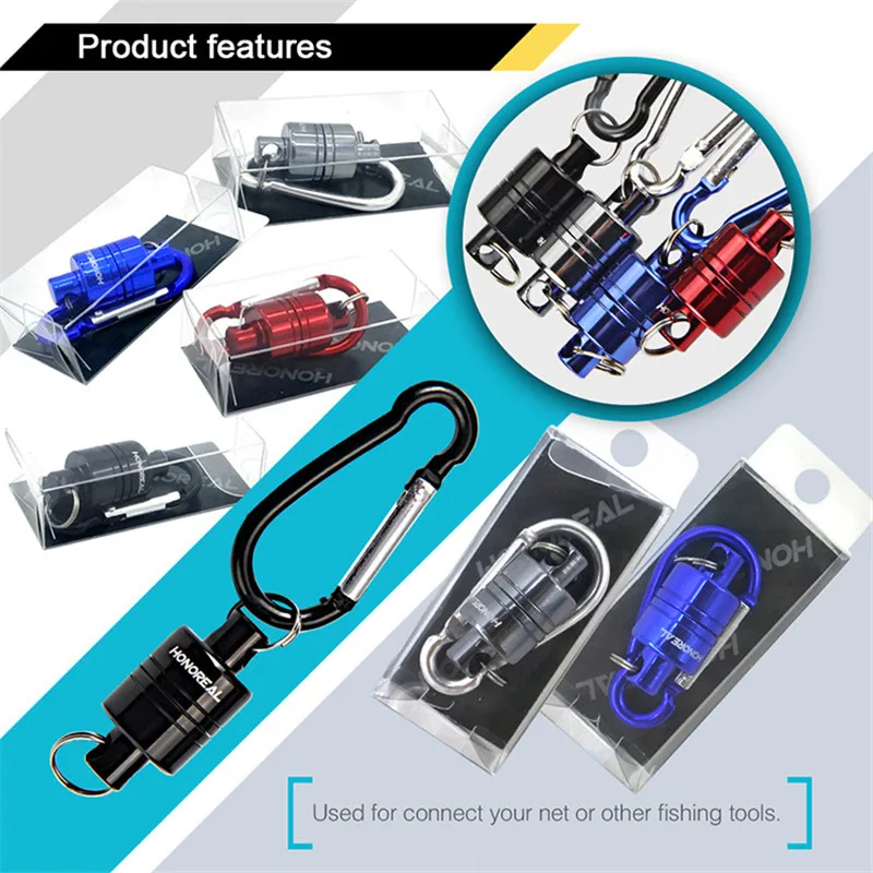 100Pcs Strong Magnetic Aluminum Alloy Snap Clip Lock Buckle Hook Keychain Outdoor Hanging Climbing Carabiner Clasps