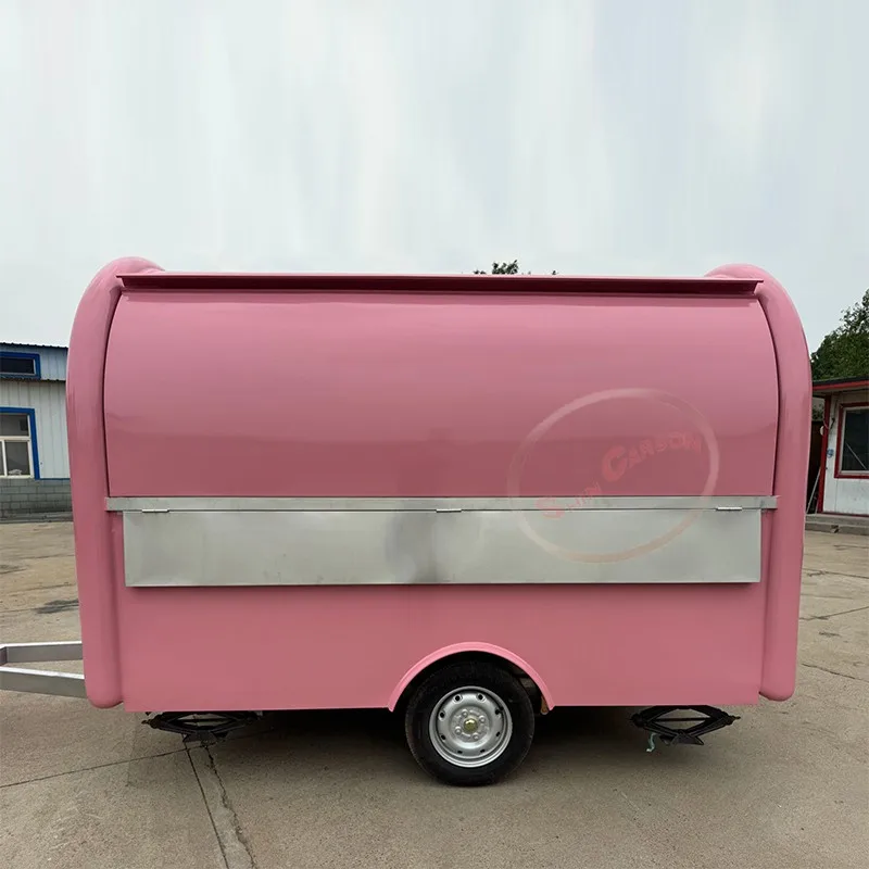 

Mirror Stainless Steel Dining Car, Compact Luxury 2025 Food Truck for Modern Food Entrepreneurs, Fast Food Truck