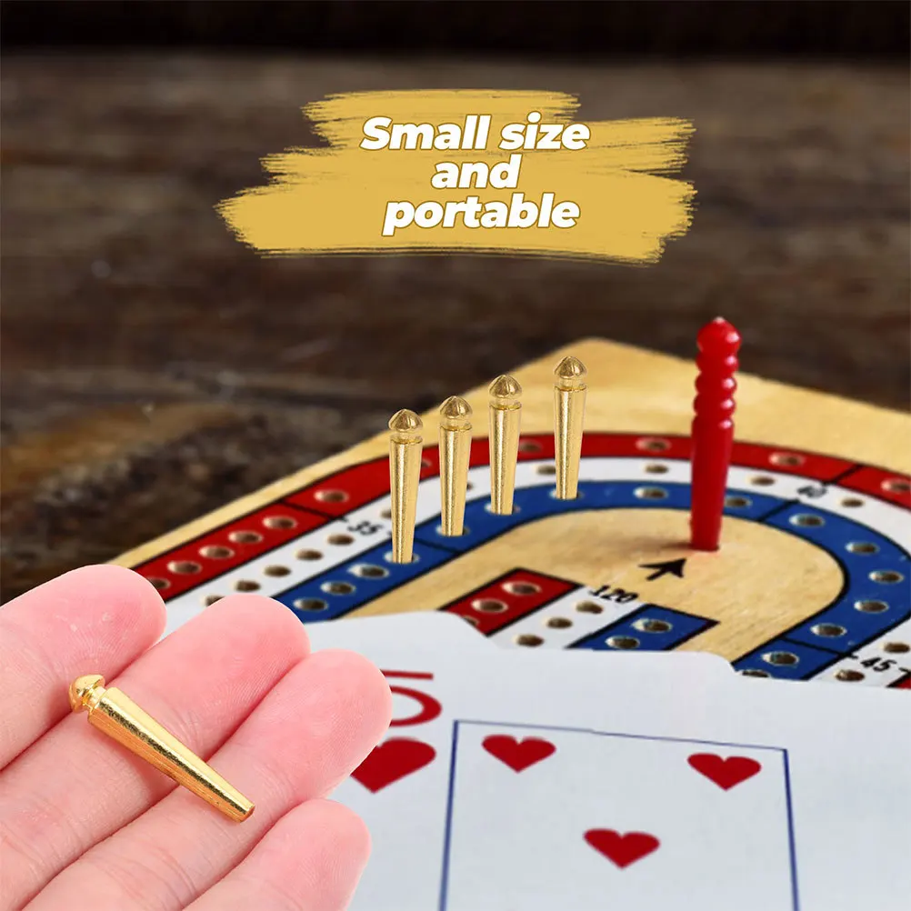 50 pçs pinos de placa de cribbage metal durável estacas de cribbage para viagens em casa reuniões de família acessórios de jogos de tabuleiro tradicionais