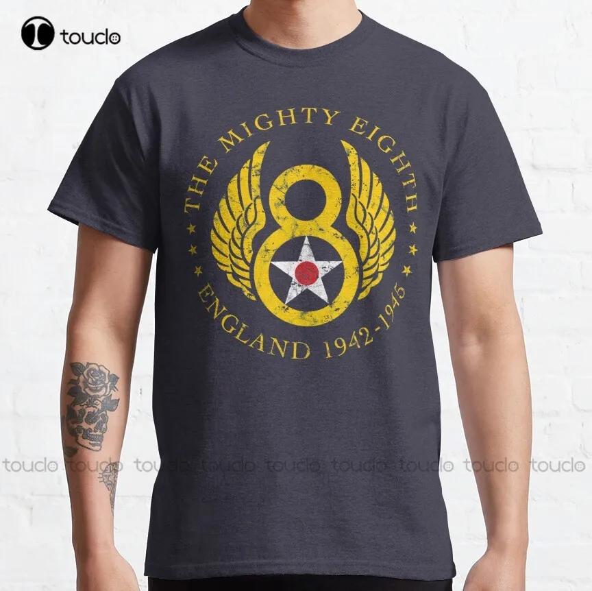 Mighty Eighth - 8Th Air Force Classic T-Shirt Beach Shirt Custom Aldult Teen Unisex Digital Printing Tee Shirt Xs-5Xl Cotton New