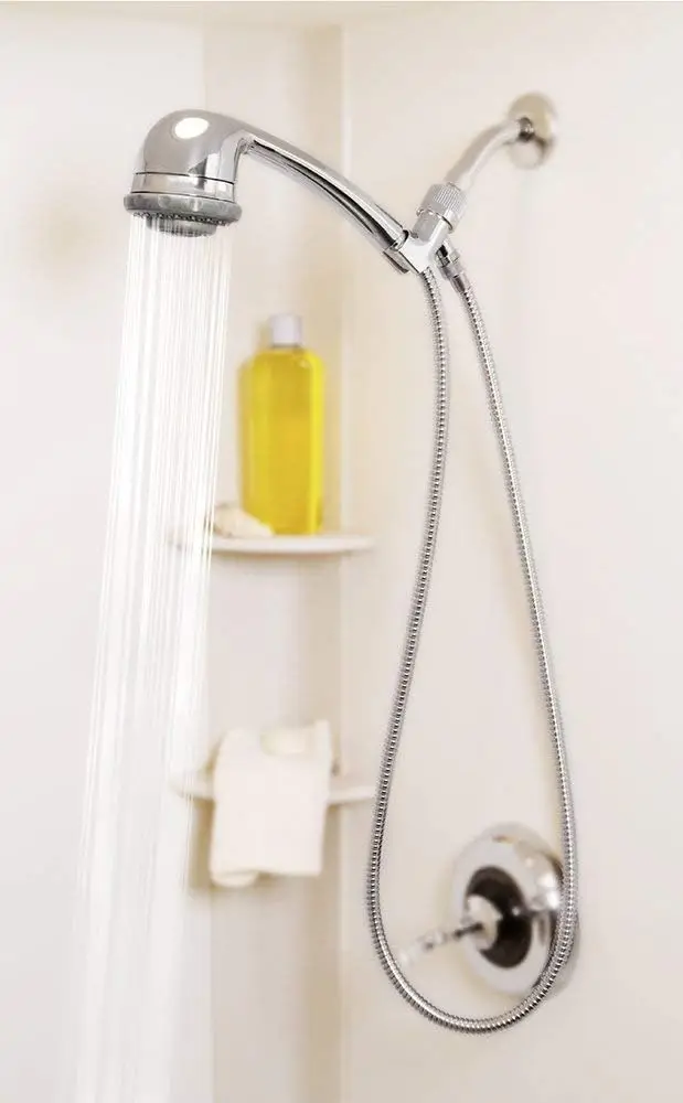 Chrome Handheld Showerhead with Water Filter for Cleaner Skin and Hair, Up to 10,000 Gallon Capacity