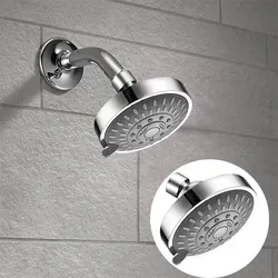 High Pressure Shower Head Lotus Shower Head 5-speed Silvery Function High-pressure Nozzle Bathroom Accessories