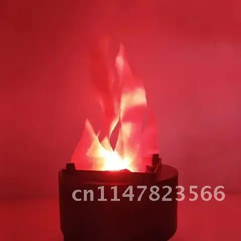 LED Fake Flame Lamp Torch Light Fire Pot Bowl Christmas Halloween Prop Party Dec