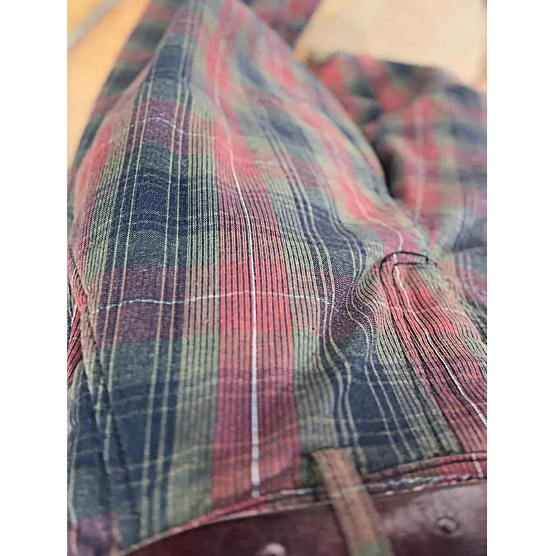 Style coréen 2025 nouveauté été femmes mode pleine longueur pantalon décontracté ample fermeture éclair mouche taille Plaid jambe large pantalon T131