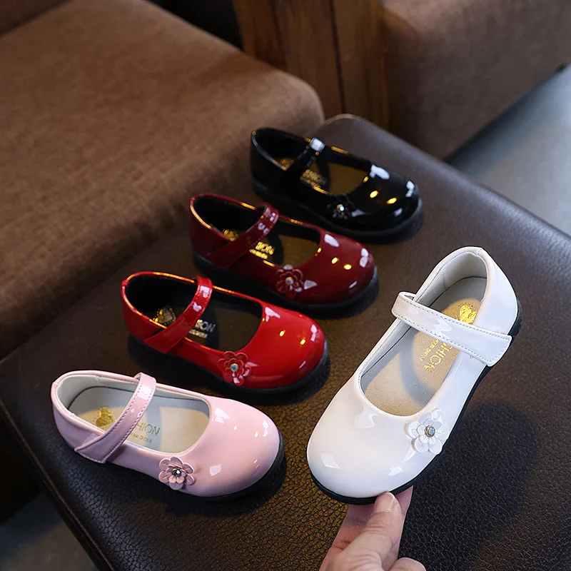 Girls Flat Shoes  Soild Color Versatile Kids Dance Shoes for Party Wedding 2026 Brand New Children Princess ShoesNon-slip