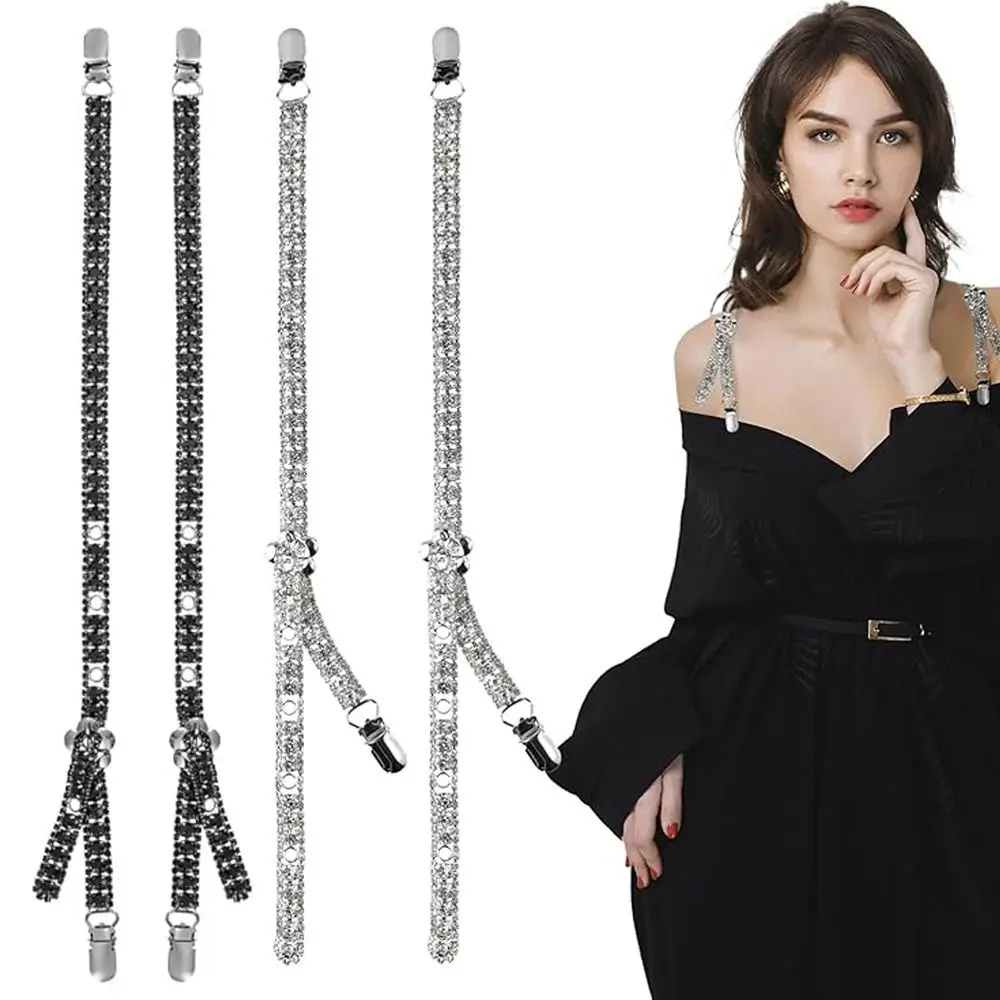 New Removable Bra Straps Anti-slip Rhinstone Shoulder Straps Decorative Adjustable Shoulder Belts Wedding