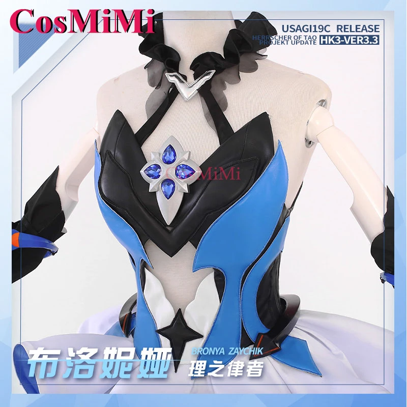 CosMiMi-Disfraz de juego Honkai Impact 3 Bronya Zaychik, elegante vestido de combate dulce, ropa de juego de rol para fiesta de Carnaval