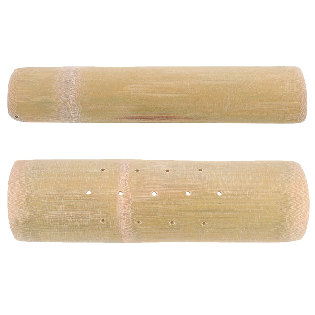 

2 Pcs Bamboo Neck Pillows Ergonomic Design Relieve Pain Improve Sleep Quality Smooth Surface Lumbar Support Body Pillows
