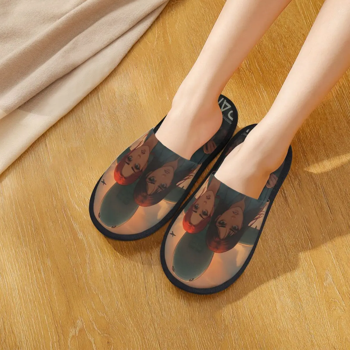 

Тапочки с плакатом черепа и фринбекки на заказ, теплые мягкие женские домашние тапочки из пены с эффектом памяти, уютная обувь для спальни