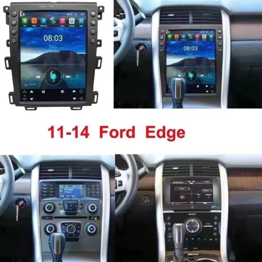 258GB Android 13 For Ford Edge 2011-2014 Car GPS Navigation Multimedia Player Head Unit Stereo Vertical Screen Auto Radio