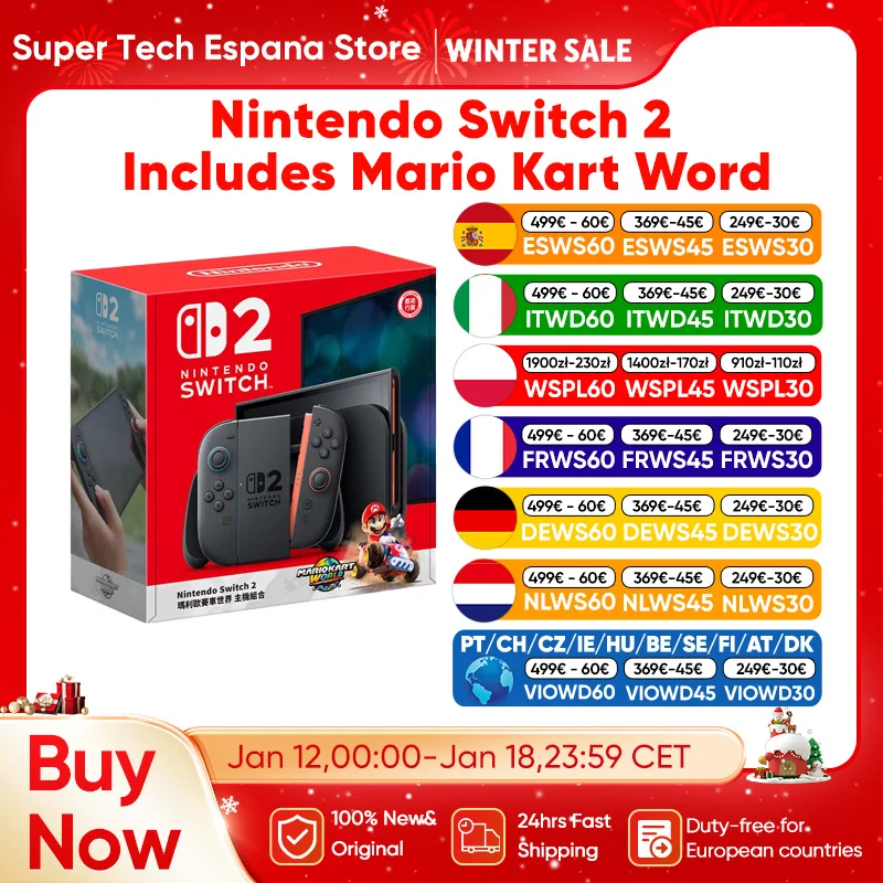 Consola de juegos Nintendo Switch 2 NS2 LCD de 7,9 pulgadas 1080P 120Hz Pantalla Joy‐Con2 Consola con mango Modo de TV estable Consola de videojuegos