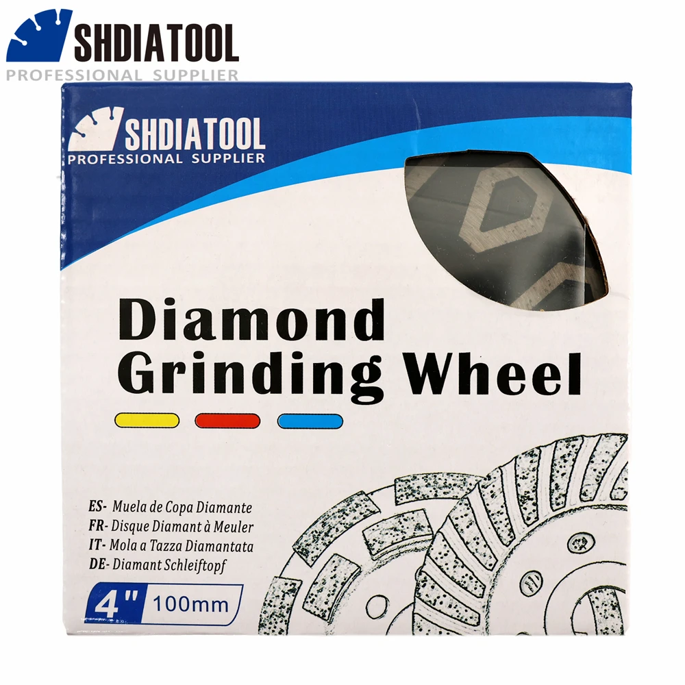 SHDIATOOL 100/115mm Diamond Grinding Wheel Sanding Plate Angle Grinder Milling Concrete Granite Stone 4inch 4.5inch Cup Wheels