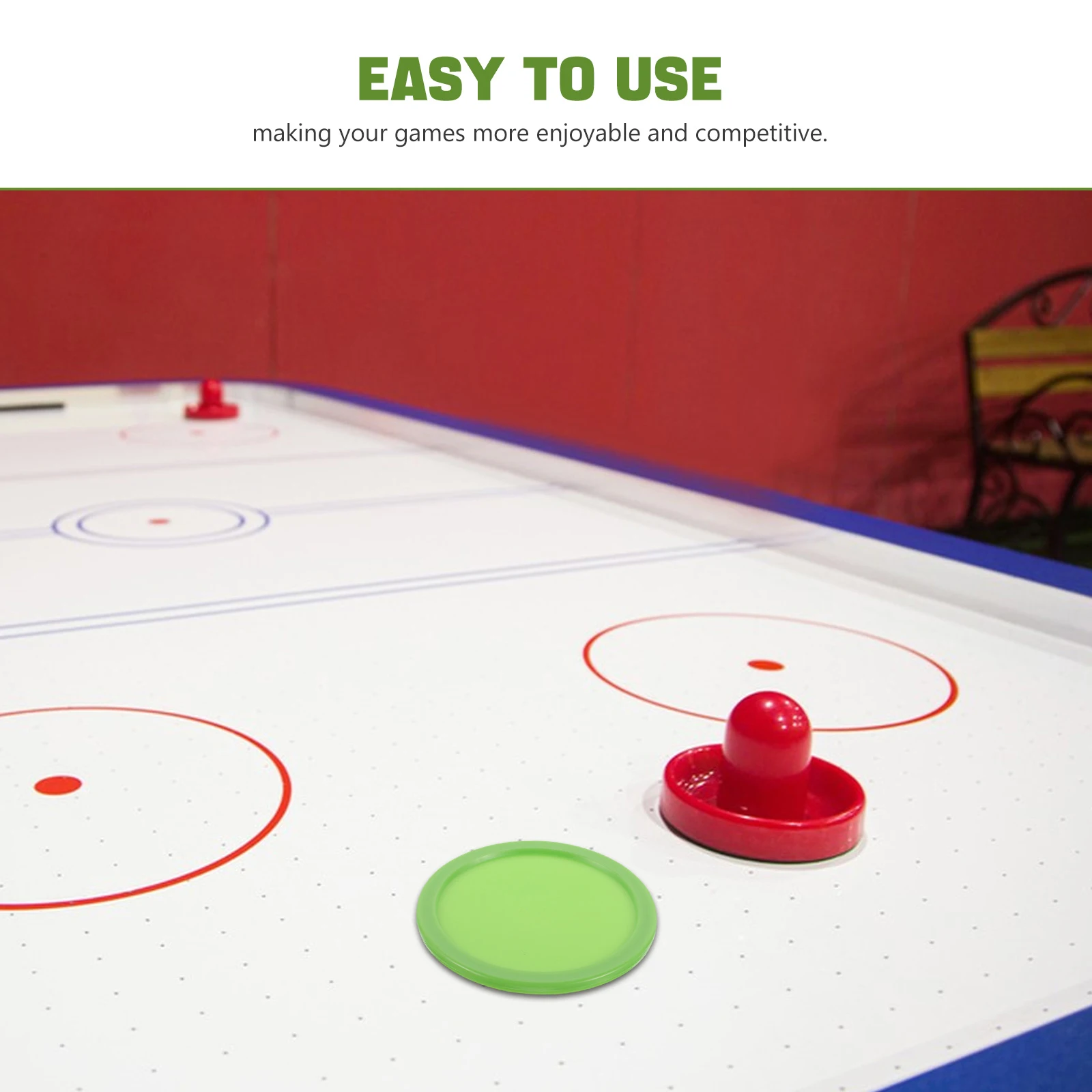 

16pcs Ice Pucks Hockey Parts 64mm Air Puck Accessories Game Tables Indoor Fun Plastic Parts MultiPlayer Team Sports