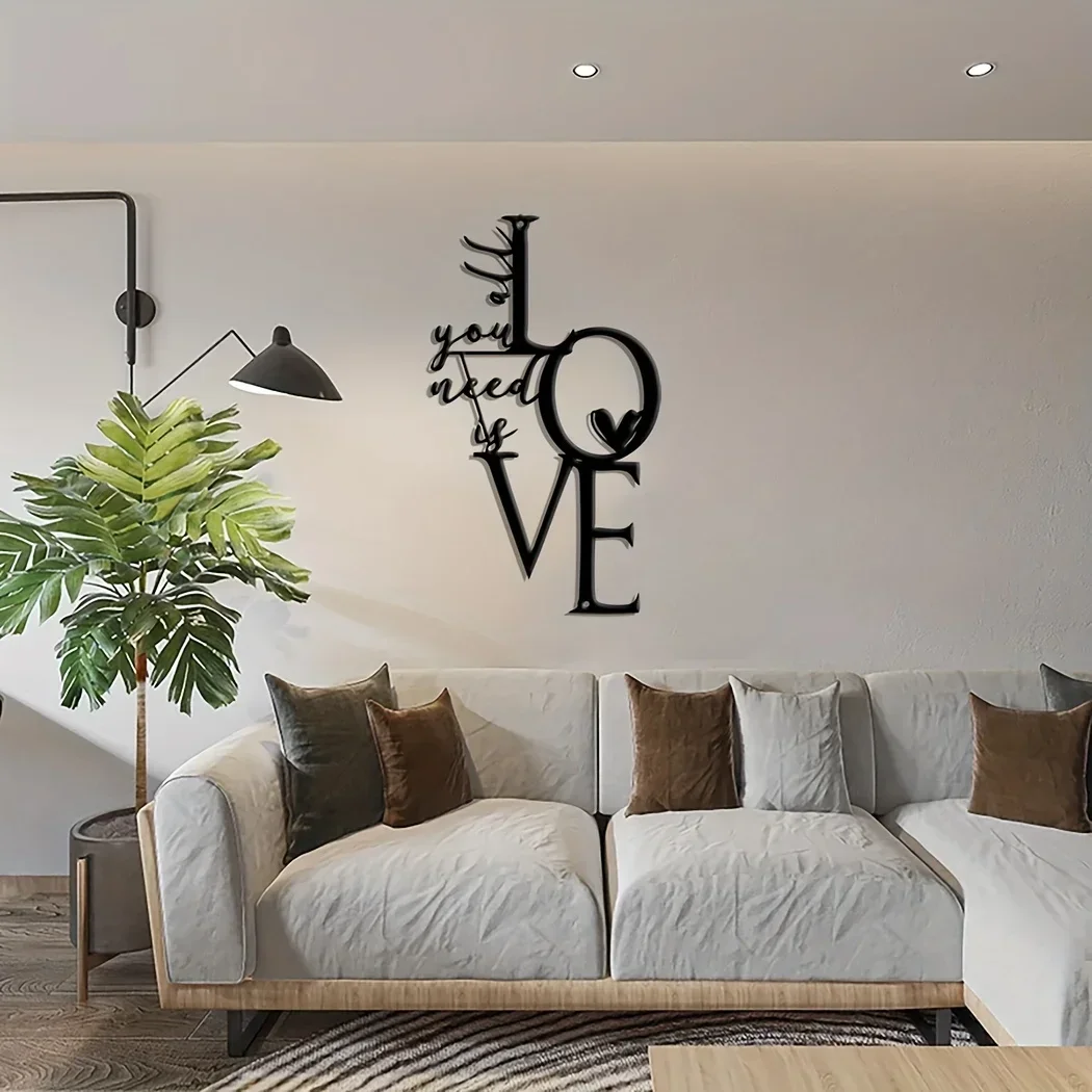 Cifbuy Deco Metalen Muur Opknoping Decoratie Ornament Alles Wat Je Nodig Hebt Is Liefde Metalen Muur Kunst Liefde Kunst Decor Liefde Metalen Wandgemonteerde S