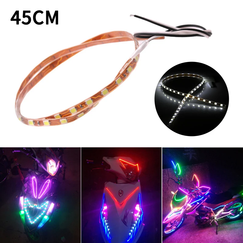 

45CM LED Light Strip Car Accessories Flexible Waterproof Atmosphere Lamp For Car Styling Decorative Ambient Light Exterior Parts