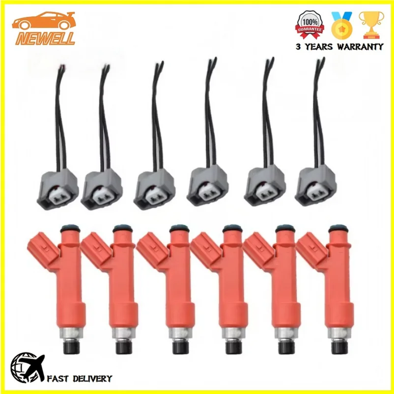 

6pcs 100187F90 1001-87F90 With plugs E85 High performance 850cc Fuel Injector For New Toyota Supra 1jzget 2JZGTE Engine Motor