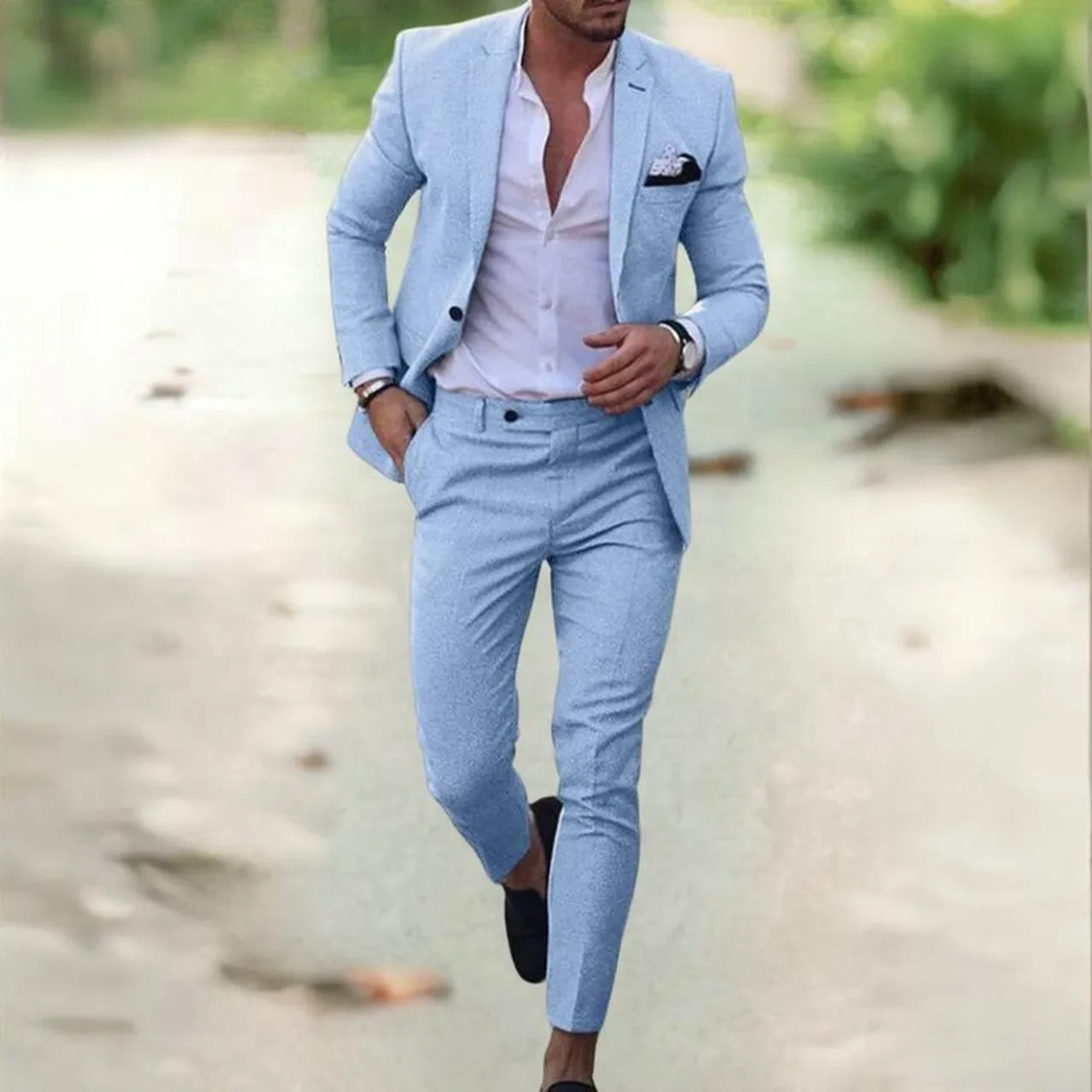 بدلات رجالية أنيقة جديدة لعام 2025 (سترة + بنطلون).