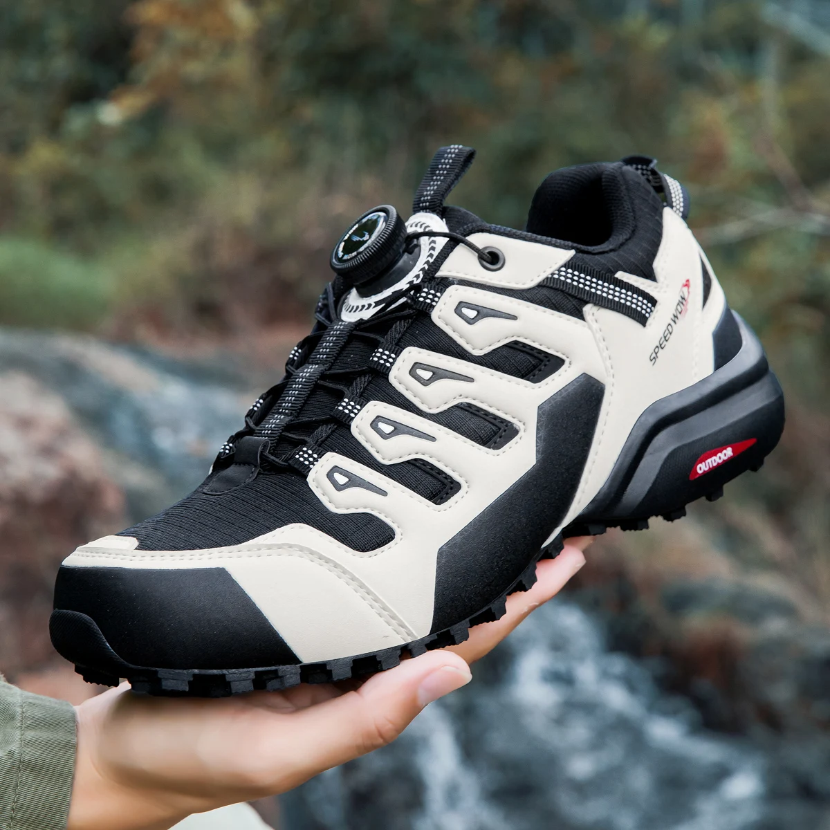 Men's Hiking Shoes Suede Leather Outdoor Shoes Wear-resistant Men Trekking Walking Hunting Tactical Sneakers