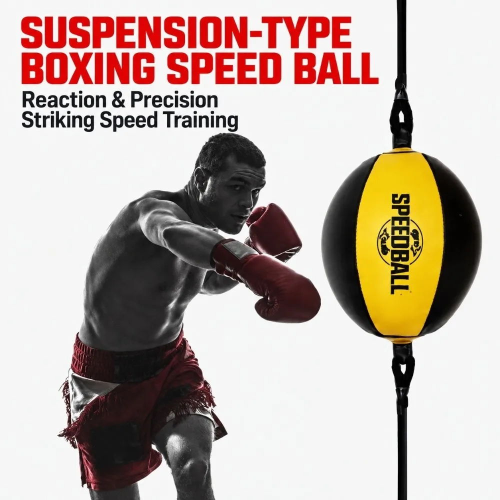 Improve Reaction Speed Double End Bag Premium Leather Difficulty Levels Speed Bag for Boxing Latex Bladder