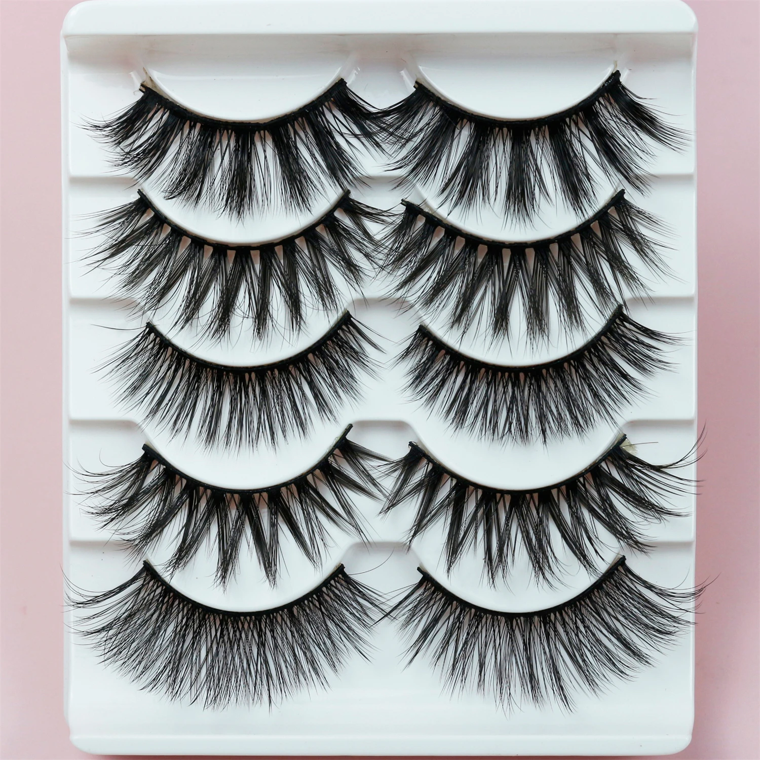 

Abestyou 3D 5pairs Eyelash Book Thin Band False Eyelashes Wispy Natural Long Fake Lashes Makeup Faux Cils Korean Makeup Lash