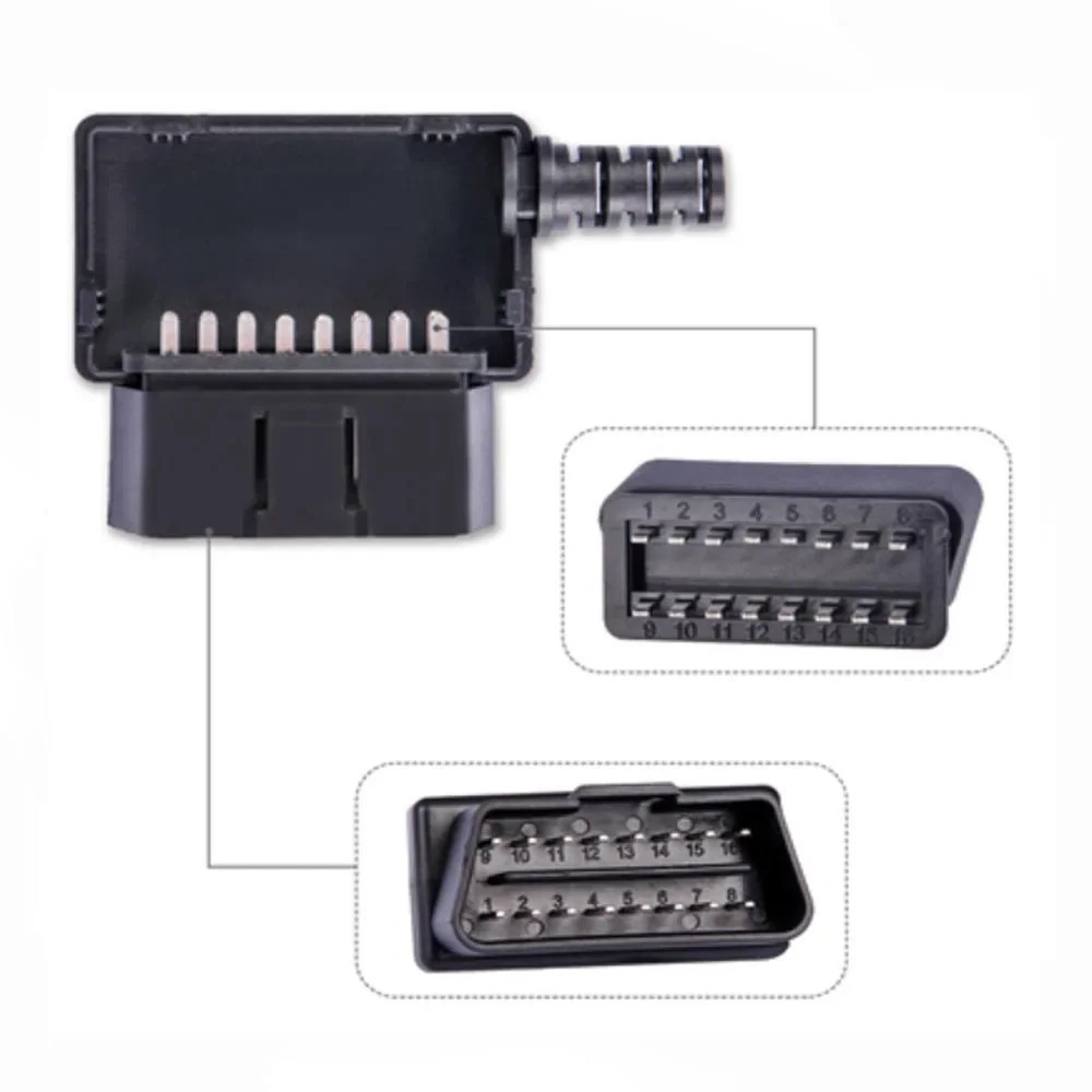 10 قطعة obd أنثى التوصيل مع المسمار obd2 16Pin موصل J1962M المقبس رئيس لسيارة تشخيص obd محول obdii 16 دبوس محول