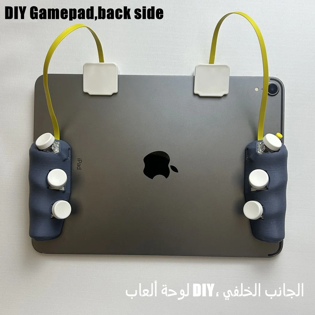 مقبض ألعاب لوحي ثلاثي الأبعاد يمكنك صنعه بنفسك، 8/6/4 أزرار، إطلاق نار مستمر نبضي، لوحة ألعاب PUBG لجهاز Ipad Nubia