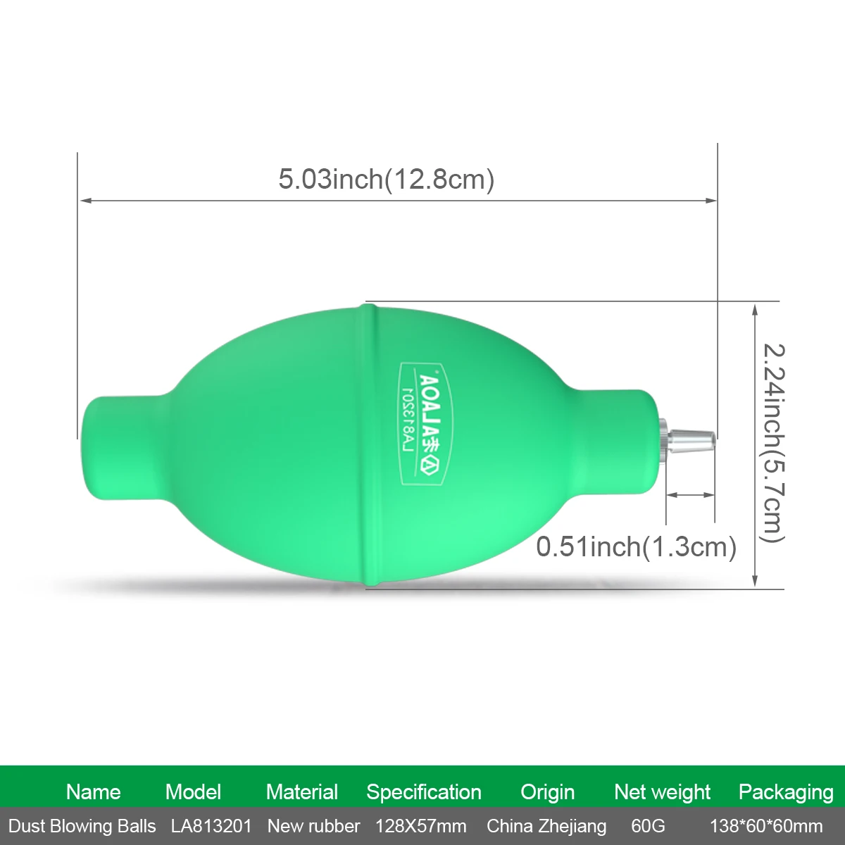 LAOA Green Potente soffiatore per polvere Sfera Spruzzatore d'acqua succulenta Strumento per la rimozione della polvere per rondella dell'orecchio con piccola spazzola