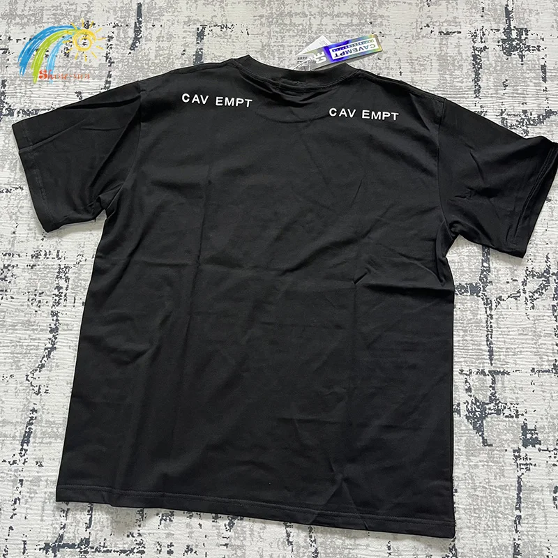 Mobile Phone Print Simple Logo Cavempt T Shirt Men Women High Street Cotton Cav Empt C.E Top Tees Black Short Sleeve With Tag