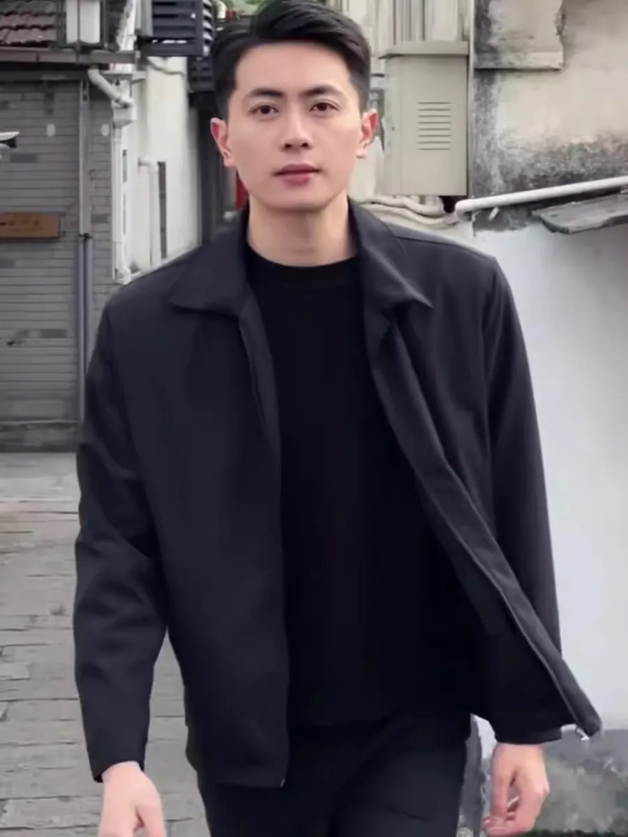 

Busin Casual Men's Jaet Adstrative Leip Commute Slim Fit Government Official Outerwear Autumn Polyester Fiber