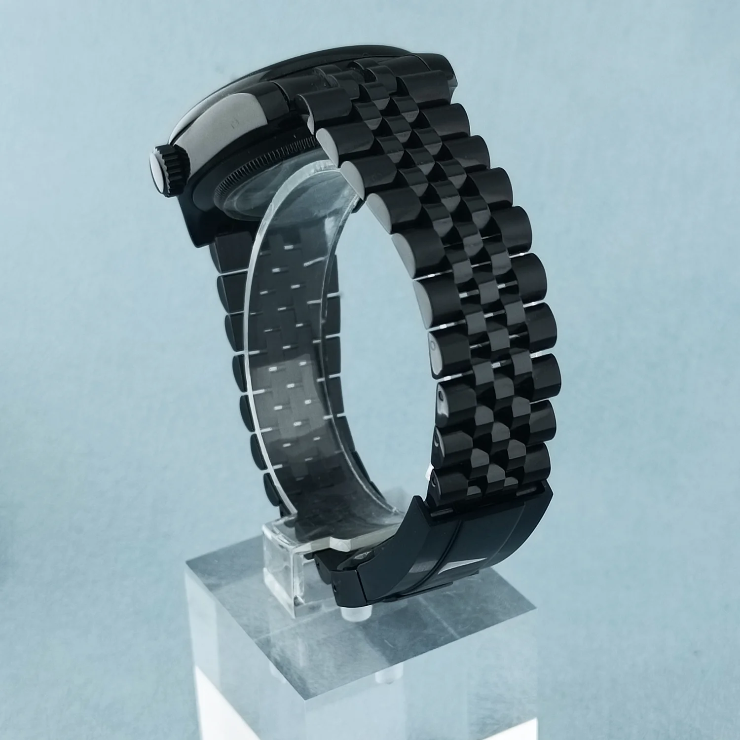 36MM 40MM Black Watch Case Fit NH34 NH35 NH36 ETA2824 Movement Sapphire Crystal Round Edge 100m Waterproof