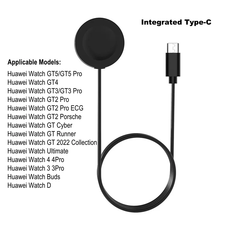 Integrated Charger For Huawei Watch GT5 Pro, GT4, GT3 Pro, GT2 Pro, GT2 Porsche, GT Cyber, GT Runner 2022, 4 3 Pro Ultimate Buds