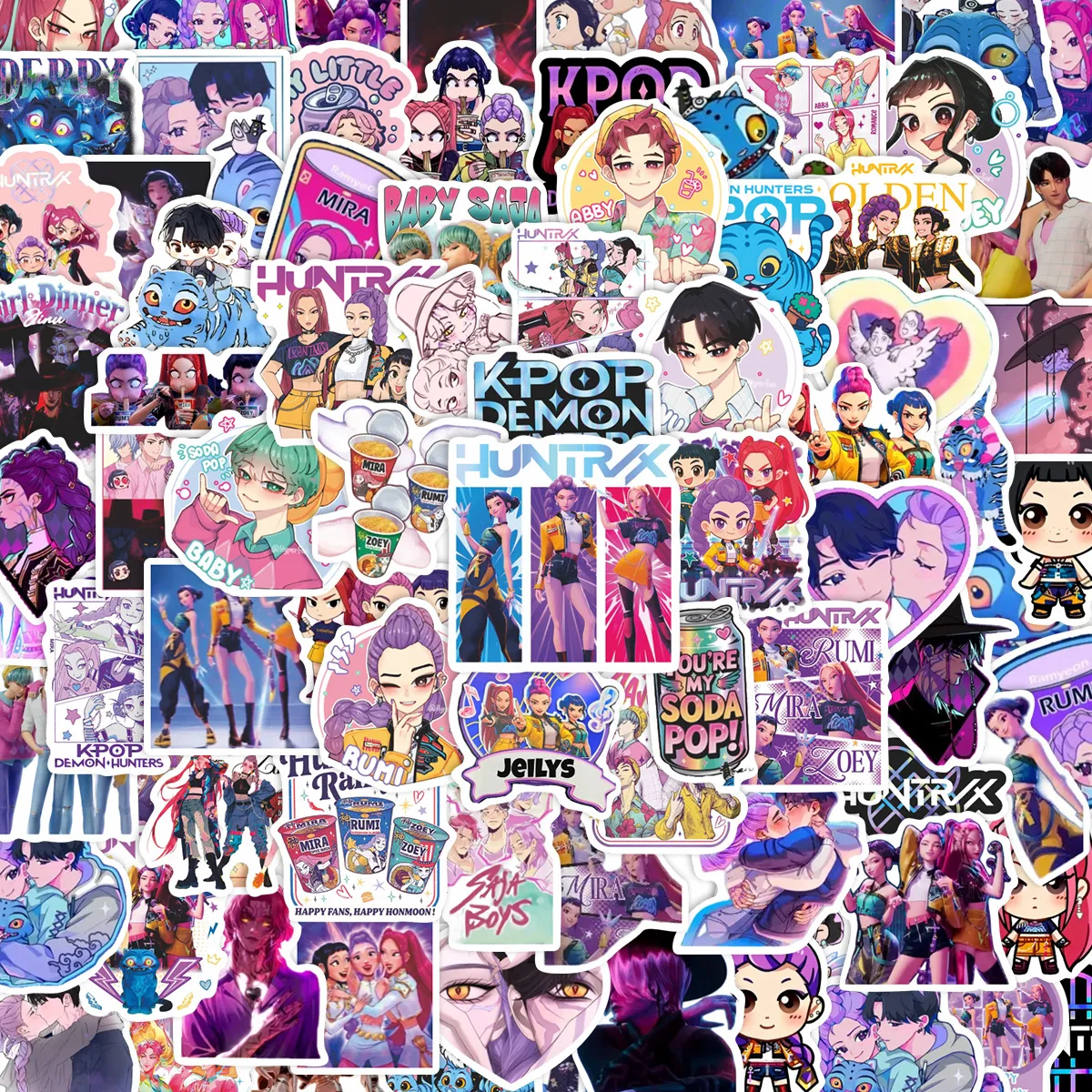 

90PCS Anime Stickers Cute Cartoon Aesthetic Waterproof Decals for Laptop Water Bottle Phone Skateboard Luggage Diy Gift for Fans