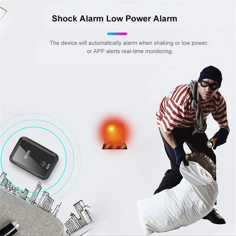 TOP ข้อเสนอ GF09 GPS Tracker APP รีโมทคอนโทรล Anti-Theft รถ Locator สนับสนุนการบันทึกเสียง Anti-Lost สําหรับผู้สูงอายุและเด็ก