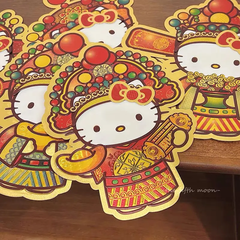 18 Pcs Magnetic Couplets 2025 Year of The Snake New Sanrio Spring Festival Blessing Day Door Sticker Decoration New Year