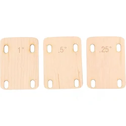 3pcs Guitar Neck Shims, Solid Maple Wood Guitar Neck Shim Protection 0.25, 0.5 and 1 Degree Guitar Neck Plate Tool for Guitar Ba