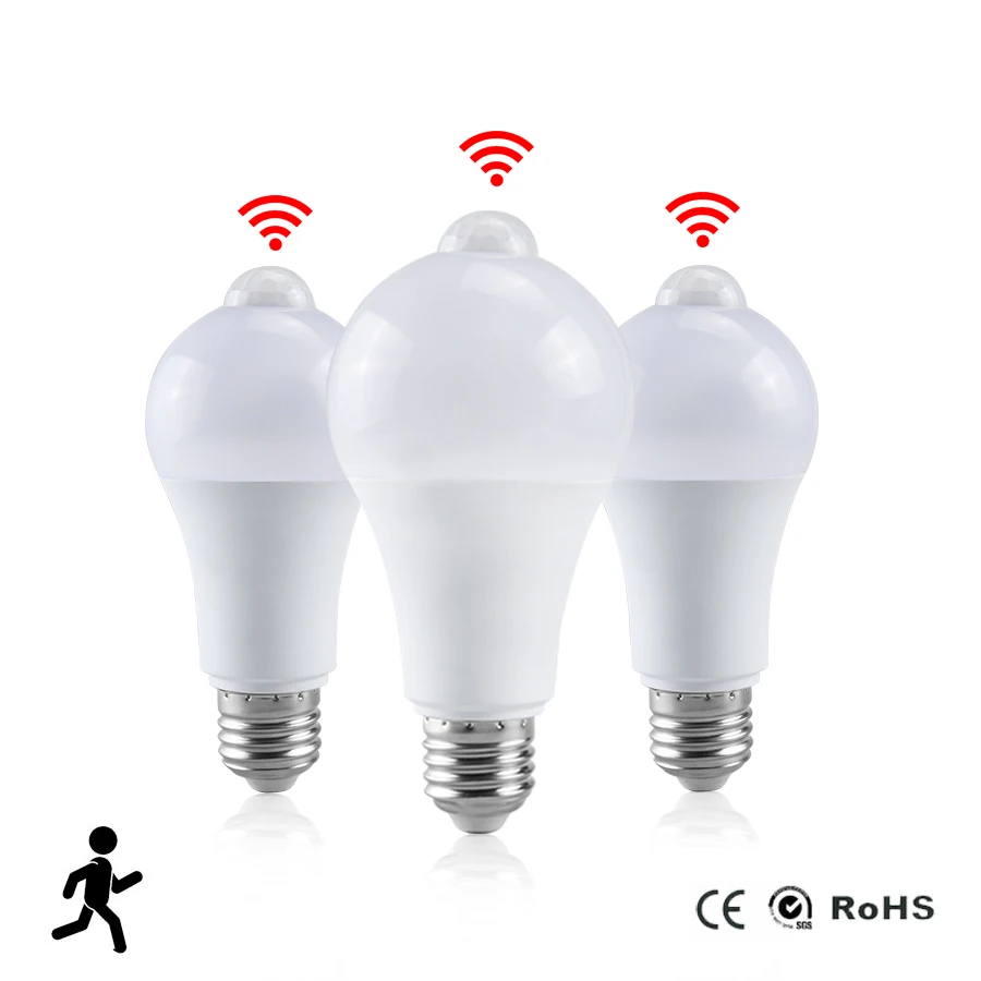 

PIR Motion Sensor LED Bulb E27 12W 15W 18W AC85-265V Motion Sensor Night Light Stair Emergency Lamp For Home Kitchen Lighting