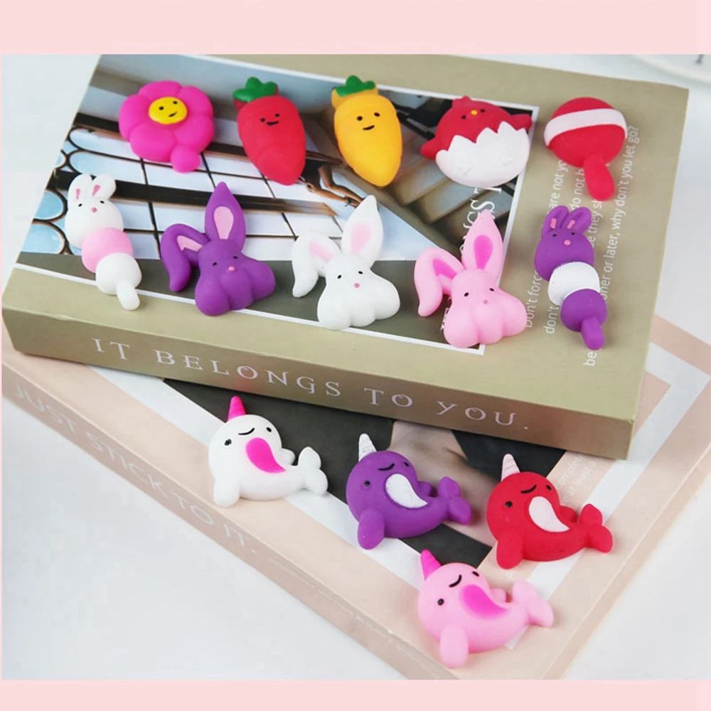 Easter 12/36PCS Mini Cat Animals Kawaii Mochi Squishy Toys Animal Squishies Stress Relief Basket Stuffers Party Favors Gifts