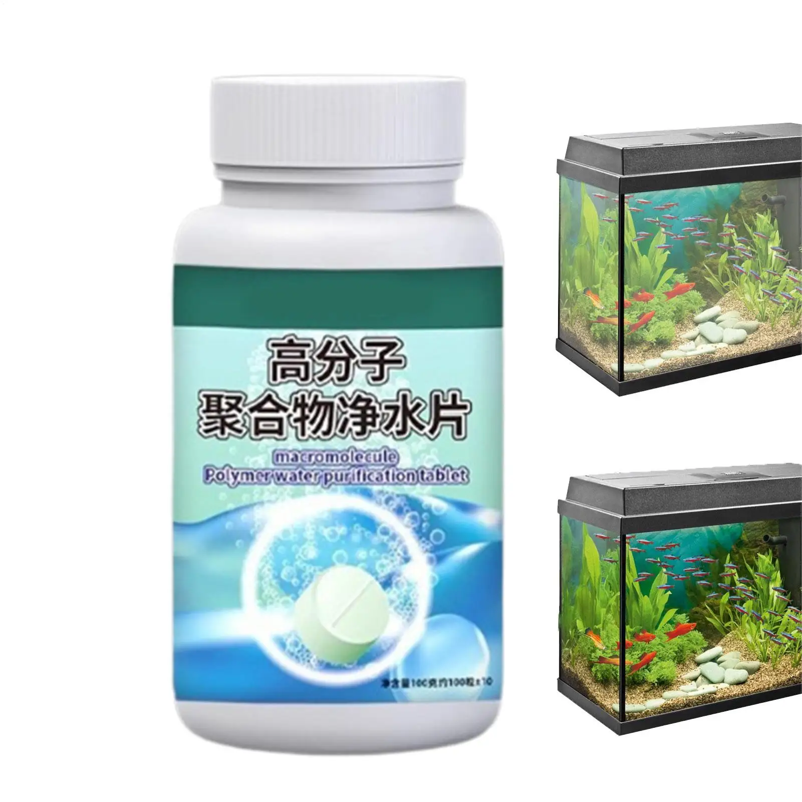 Fish Can Algae Remover Aquarium Water Purifier Tablets water Cleaning Agent For Fountain Betta Shrimp Turtle Home Indoor