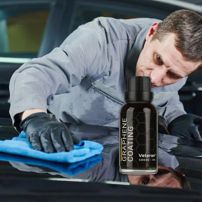 Revestimiento de grafeno para coche, de 30ML agente protector de revestimiento de cerámica, resistencia a altas temperaturas, resistencia a los arañazos, herramientas para coche