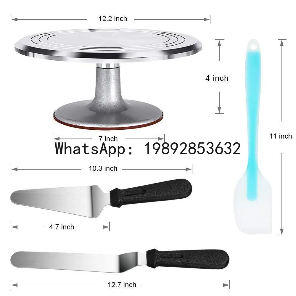 

cake decorating table aluminum alloy turntable rotating baking table decorating tool
